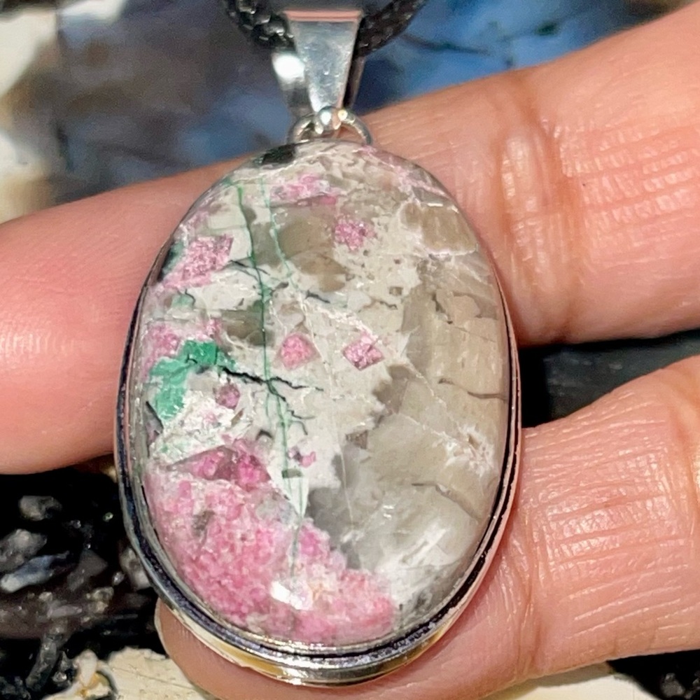 Cobalt Calcite Pendant 1 7/8”